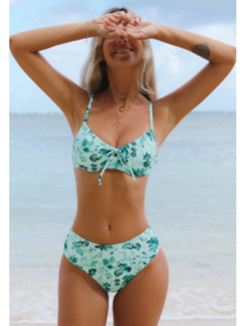 NWT Cupshe Earthly Aruba Flower Bikini Set